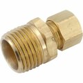 Anderson Metals 3/16 In. x 1/4 In. Brass Male Union Compression Adapter 750068-0304